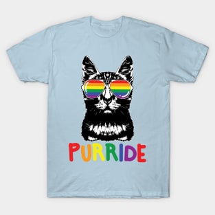 Purride LGBT Gay Pride Cat Lover Kitty T-Shirt